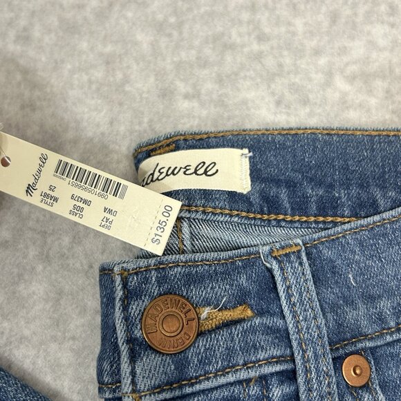 Madewell Size 25 10” High Rise Skinny Dewitt Wash Edition Button Front MA981 - Picture 4 of 13